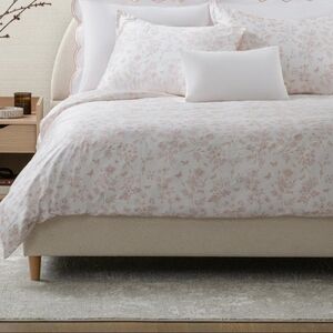 Linen And Lounge Dalia Mauve Duvet Fitted Sheet 2 Pillow Shams Twin